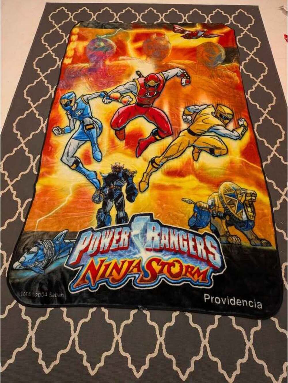Power Rangers Ninja Storm Providencia Mink Plush Blanket 56x88 2004 Mexico